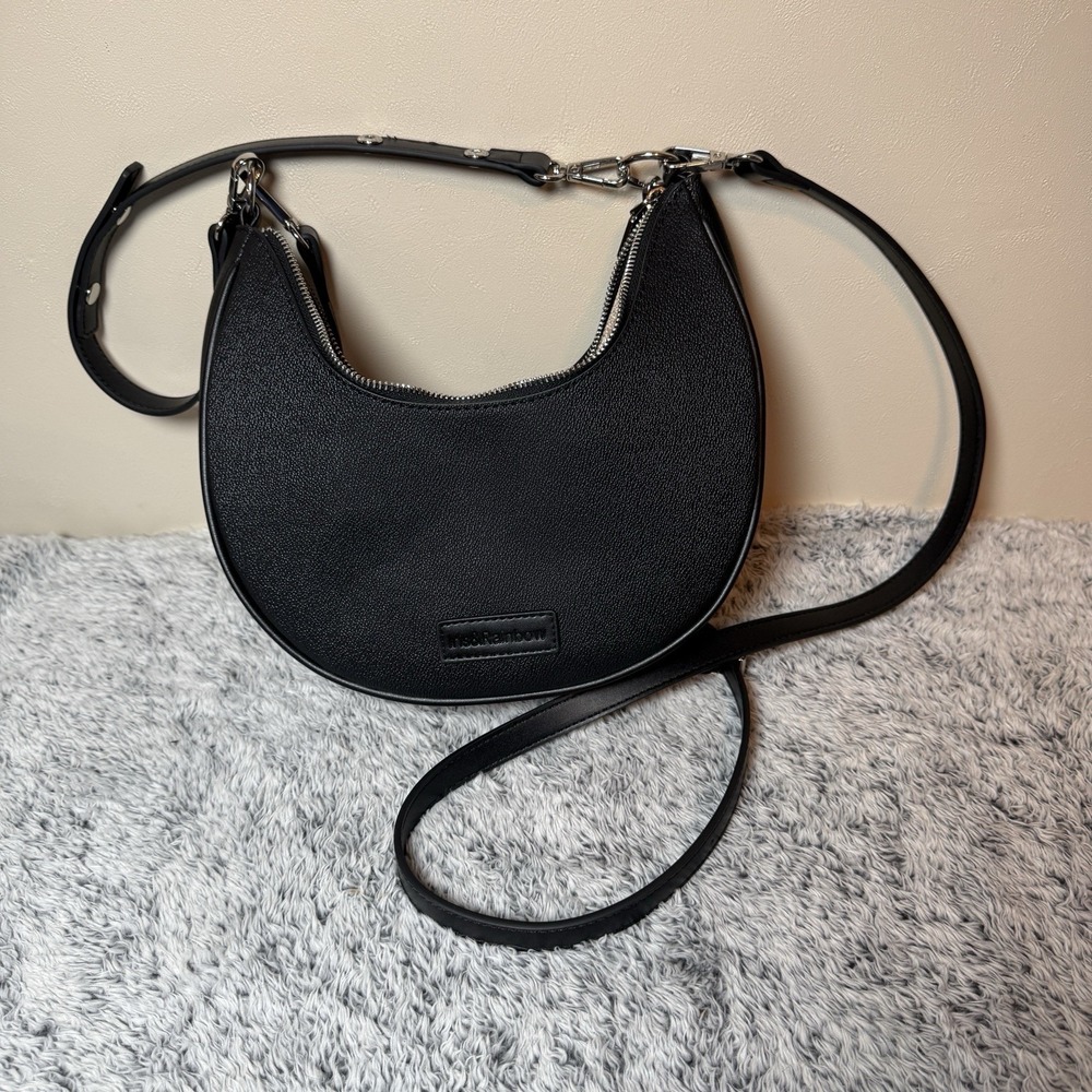 Iris & Rainbow The Iris VIP Shoulder Bag Purse Black and Removable Coin Purse